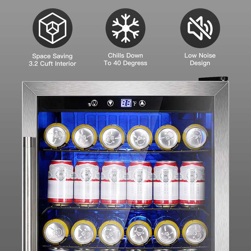 YUKOOL 4.4cu.ft Single Zone Freestanding Wine & Beverage Refrigerator